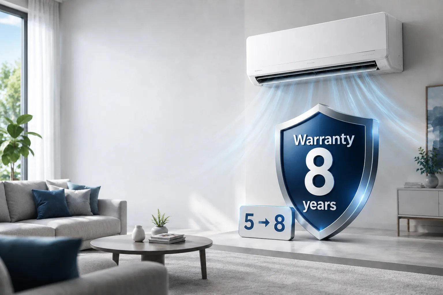 49% of consumers choose an air conditioner based on a long warranty period