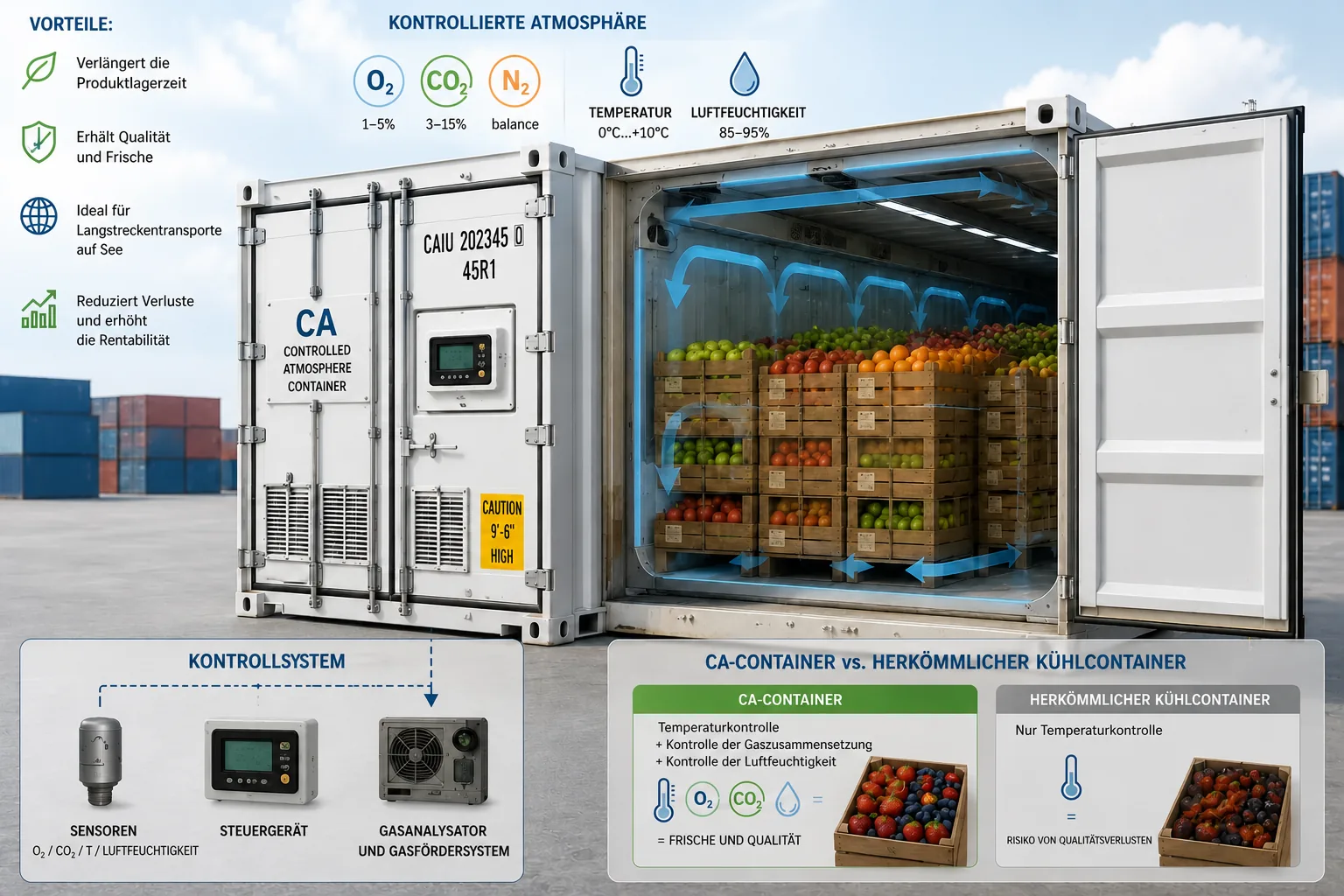 Technologie der kontrollierten Atmosphäre in Seecontainern wird Luftfracht für koreanische Frischprodukte ersetzen