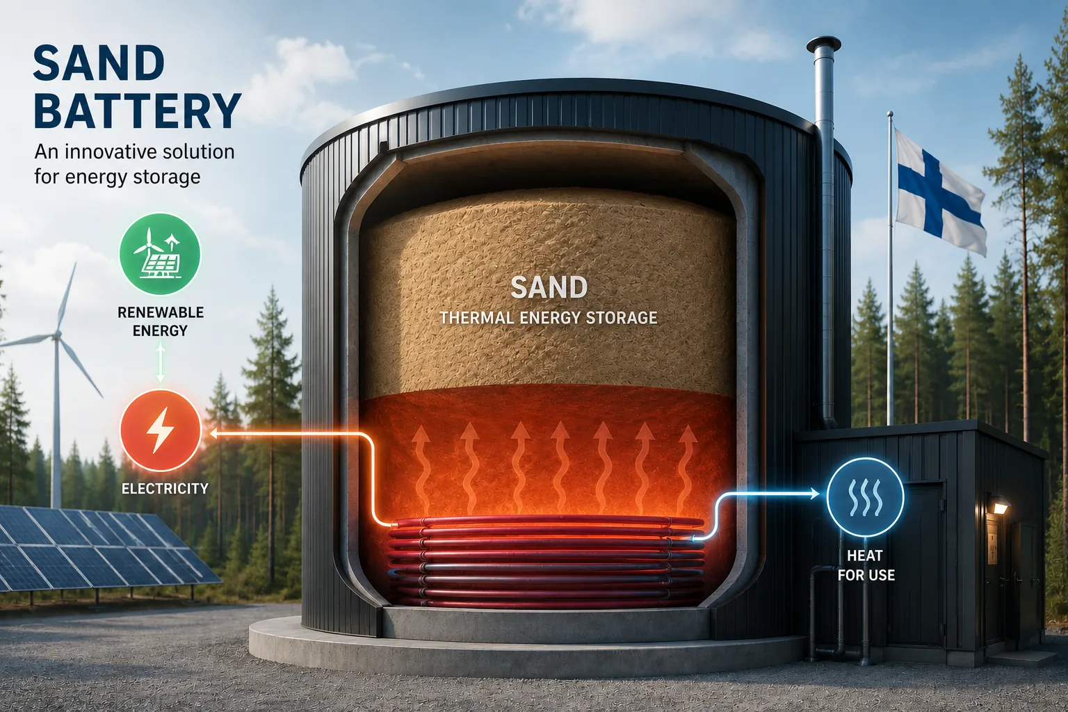 Finnish scientists have created a “sand battery” for energy storage