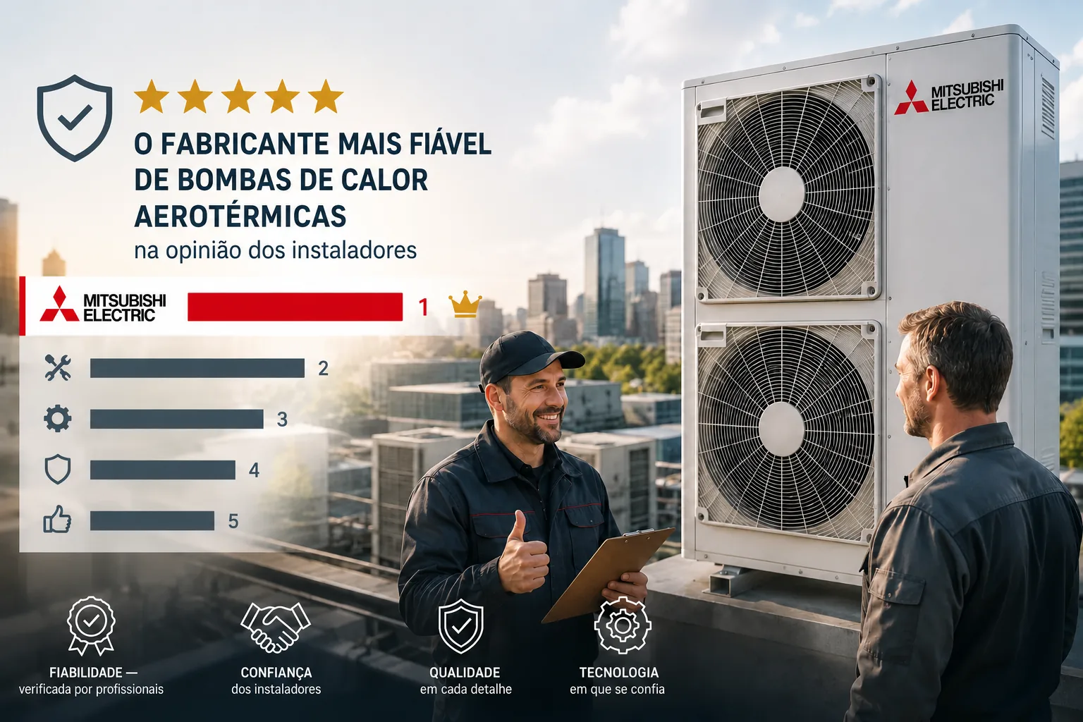 A melhor marca de bombas de calor ar-ar na opinião dos instaladores